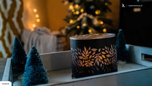 Rahatlatici Noel Mumu Estetigi duvar kağıdı — Rahat noel estetiği Duvar Kağıdı