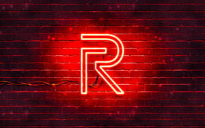 Realme Logosu Neon İşaret Kırmızı — Neon Duvar Kağıdı