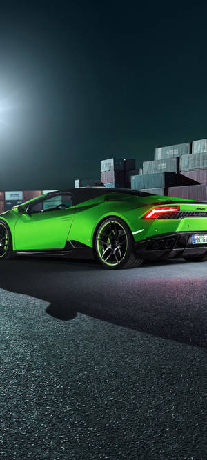 Redmi Note 10 Yeşil Lamborghini Huracán — POCO C81x Duvar Kağıdı