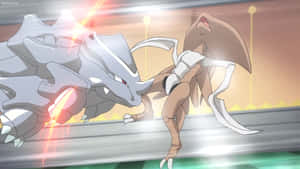 Rhyhorn Kabutops'a Karşı — Animasyon manzara Duvar Kağıdı