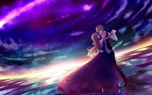 Romantik anime dansı duvar kağıdı