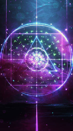 Ruhani Estetik Neon Kutsal Geometri — Ruhsal Estetik Duvar Kağıdı