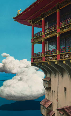 Studio Ghibli Yubaba'nın Hamamı Ruhların Kaçışı duvar kağıdı. — Galaxy Tab S10 Ultra Duvar Kağıdı