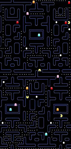 Galaxy S10 Plus Pac-Man oyun arayüzü duvar kağıdı — iPhone 13 Pro Max Duvar Kağıdı
