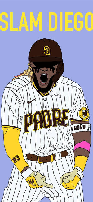 San Diego Padres Tatis Jr. Sanatı duvar kağıdı — iPhone 17 Pro Max Duvar Kağıdı
