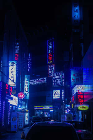 Neon Şehir arka planı — Neon şehir Duvar Kağıdı