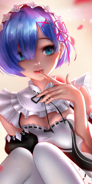 Seksi Anime Rem Re:Zero Hizmetçi — Anime kızı Duvar Kağıdı