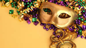 Mardi Gras — Pastel sarı Duvar Kağıdı