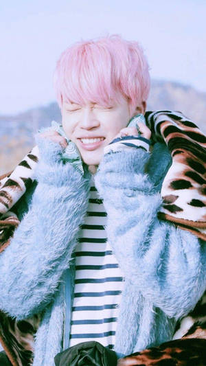 Sevimli BTS Jimin Kış Kıyafetleriyle — Sevimli bts Duvar Kağıdı