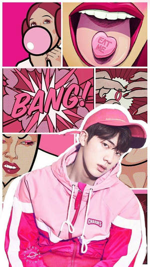 Sevimli BTS Jin Pembe Düzenleme — Sevimli bts Duvar Kağıdı