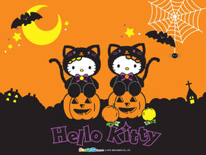 Sevimli Cadılar Bayramı İki Hello Kitty