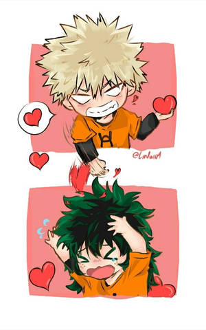 Sevimli Deku ve Bakugou Karikatürü — Sevimli çizgi film Duvar Kağıdı