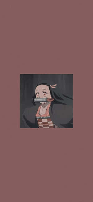 Şirin Demon Slayer Nezuko Kamado Minimalist Sanat