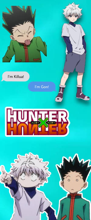 Sevimli Gon ve Killua Kolajı — Galaxy Z Fold 6 Duvar Kağıdı