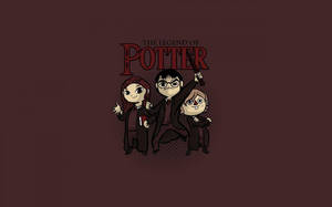 Sevimli Karikatür Potter Efsanesi iPad — Estetik harry potter Duvar Kağıdı