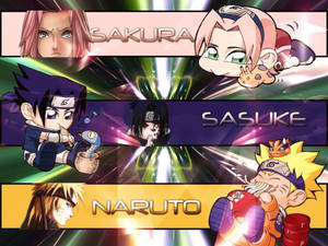 Sevimli Naruto Yaratıcı Sanat — Naruto karakterleri Duvar Kağıdı