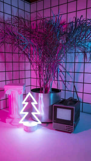 Sevimli Neon Pembe — Neon Duvar Kağıdı