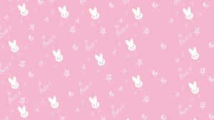 Sevimli Pembe Kawaii Arka Plan İllüstrasyonu
