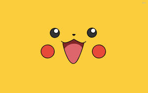 Pokemon anime duvar kağıdında sevimli sarı gülümseyen Pikachu.