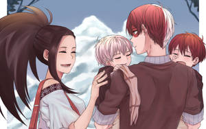Sevimli Todoroki, Momo ve Çocuklar duvar kağıdı