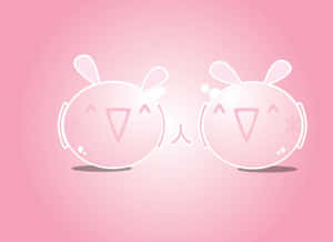 Sevimli ve Tatlı Pembe Kawaii Arka Plan