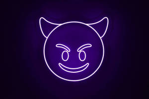 Şeytan Neon Gülümsemesi — Neon estetiği Duvar Kağıdı
