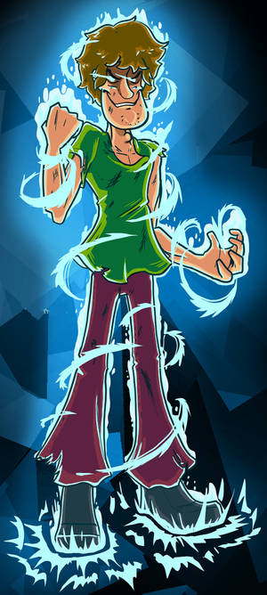 Shaggy ultra instinct glowing up duvar kağıdı — iPhone 14 Plus Duvar Kağıdı