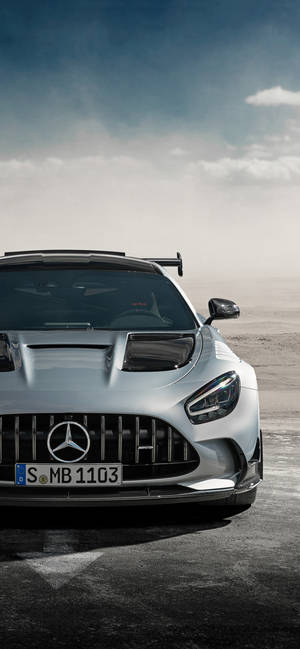 Mercedes AMG IPhone White Silver — iPhone 14 Duvar Kağıdı