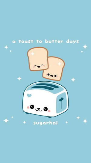 Şirin Şeffaf Kawaii Tost Makinesi Estetik Telefon