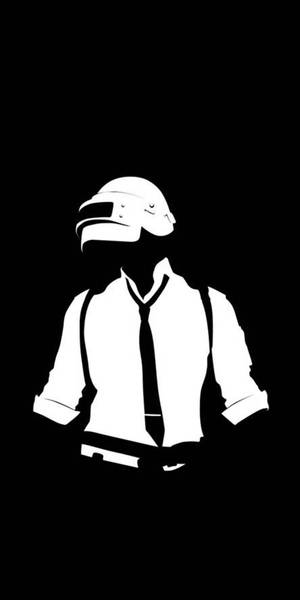 Siyah Beyaz PUBG Logosu — 18:9 Duvar Kağıdı