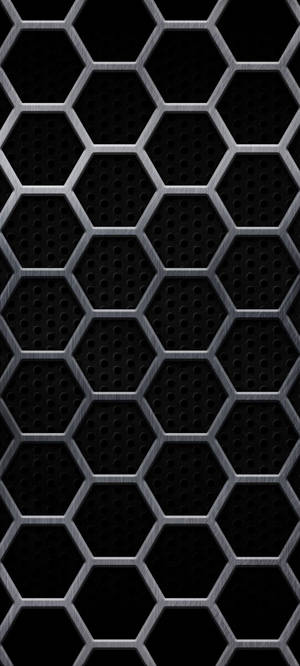 Siyah iPhone altıgen ağ duvar kağıdı — Pixel 10 Duvar Kağıdı