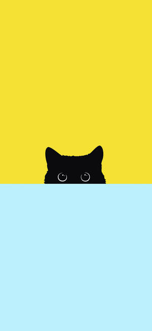 Siyah Kedi Minimalist Android — iPhone 14 Plus Duvar Kağıdı