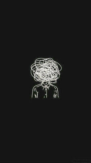 Siyah Trippy Kişi — Sevimli siyah Duvar Kağıdı