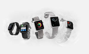 Siyah ve Gri Renklerde Apple Saatler duvar kağıdı — Apple Watch Duvar Kağıdı
