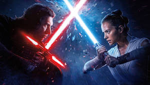 Skywalker'ın Yükselişi Ren Rey çatışması duvar kağıdı — Studio Display Duvar Kağıdı