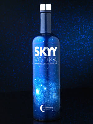 Skyy Vodka Yıldızlı Skyy Varyantı — Koyu mavi Duvar Kağıdı