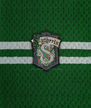 Slytherin logosu örme kumaş duvar kağıdı — Slytherin estetiği Duvar Kağıdı