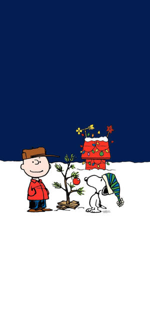Snoopy Noel iPhone — Galaksi A57 Duvar Kağıdı