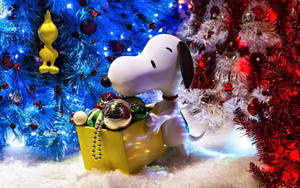 Snoopy Noel 3D Duvar Kağıdı