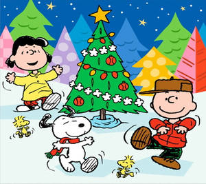 Snoopy Noel İnsan Arkadaşları Duvar Kağıdı