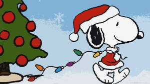 Snoopy Noel Işıkları Duvar Kağıdı
