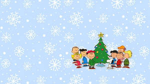 Snoopy Noel Kar Taneleri Duvar Kağıdı