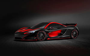 Soğuk Kırmızı Siyah Gri McLaren P1 Araba