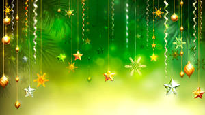 Yeşil Motifli Soğuk Noel Masaüstü Görüntüsü — Gradient Duvar Kağıdı