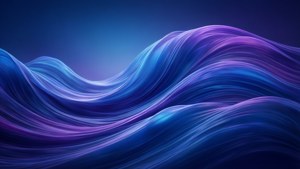 Çift monitör için soyut gradyan dalga sanatı. — 3840x1080 Duvar Kağıdı