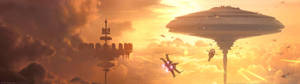 Çift ekran star wars battlefront bespin duvar kağıdı. — 32:9 Duvar Kağıdı