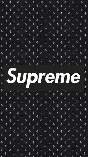 Supreme Siyah Beyaz Logo duvar kağıdı — 9:16 Duvar Kağıdı