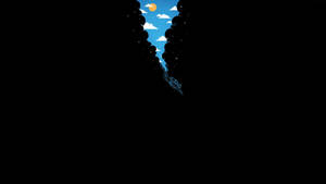 Simple bright sky with a scuba diver wallpaper