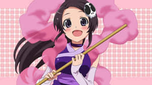 Tanrı'nın Bildiği Dünya Kafatası Saç Tokası — Pembe anime estetiği Duvar Kağıdı