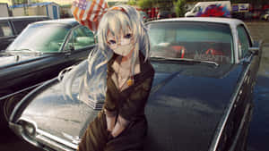 Anime Araba arka planı — Anime araba Duvar Kağıdı